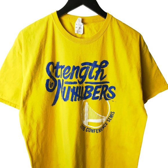 2016 Conference Semis Golden State Warriors T Shirt Yellow XL Extra Large Solid - Picture 1 of 13